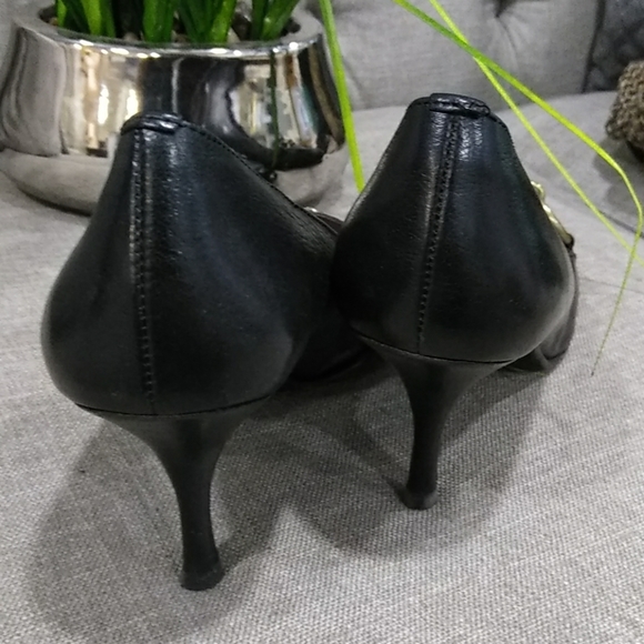 Coach black shoes kitten heel  size 8.5 - Picture 5 of 8
